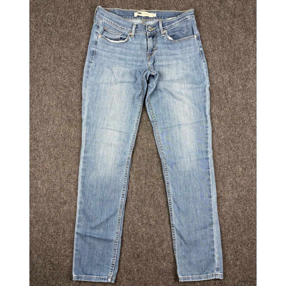 Levis 524 Skinny Jeans Womens 5 Medium Wash Blue Denim Low Rise Fits 27x29